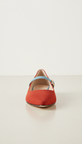 Vermilion Pop Pointed Flat
