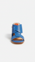 Electric Blue Block Heel Sandal